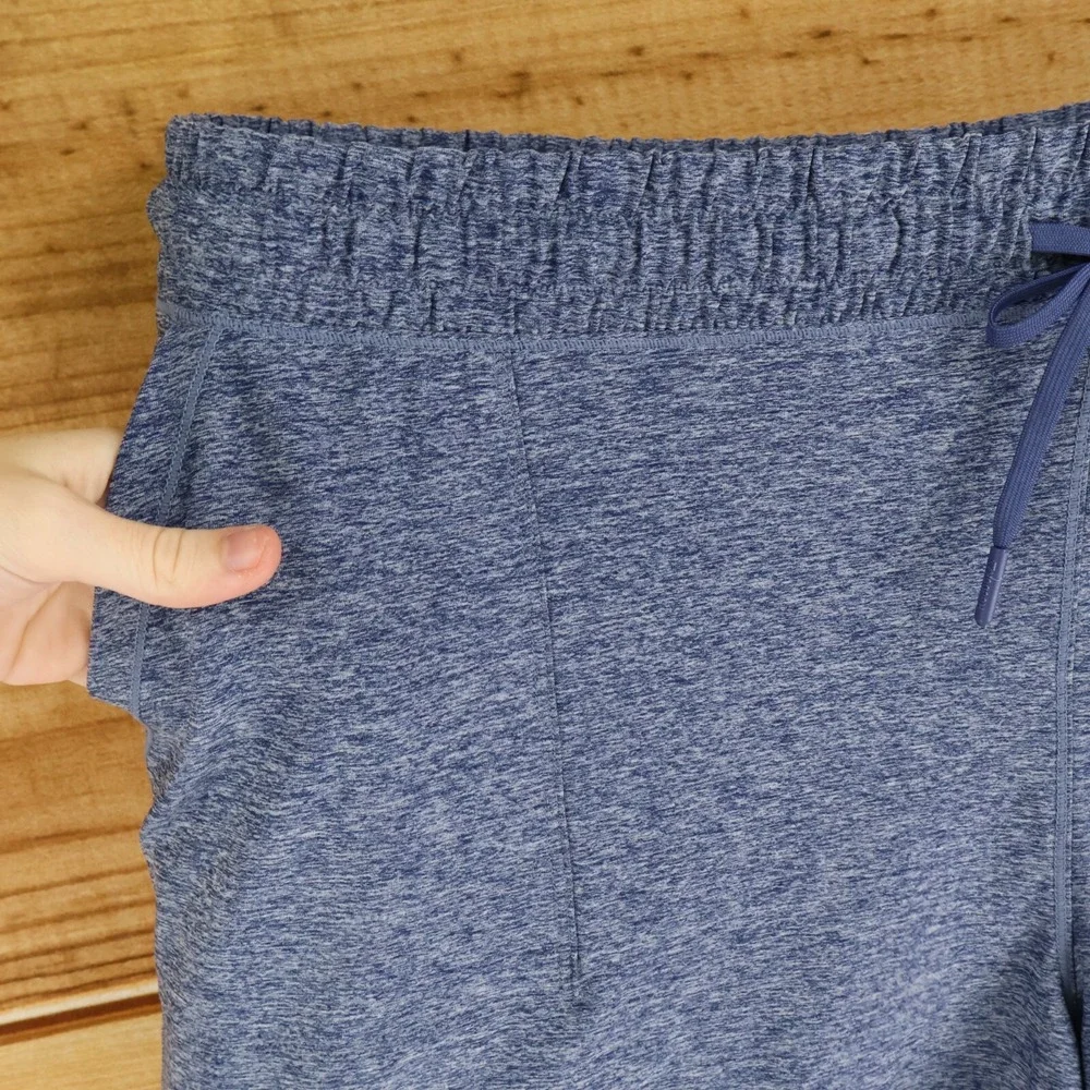 Reebok Athletic Shorts Womens 3XL Blue‎ Heathered Pockets Elastic Waist Comfort